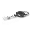 Bilde av Black translucent carabiner badge reel with reinforced strap. 60270140 (DE,SE,NO,FI,RO,PL)